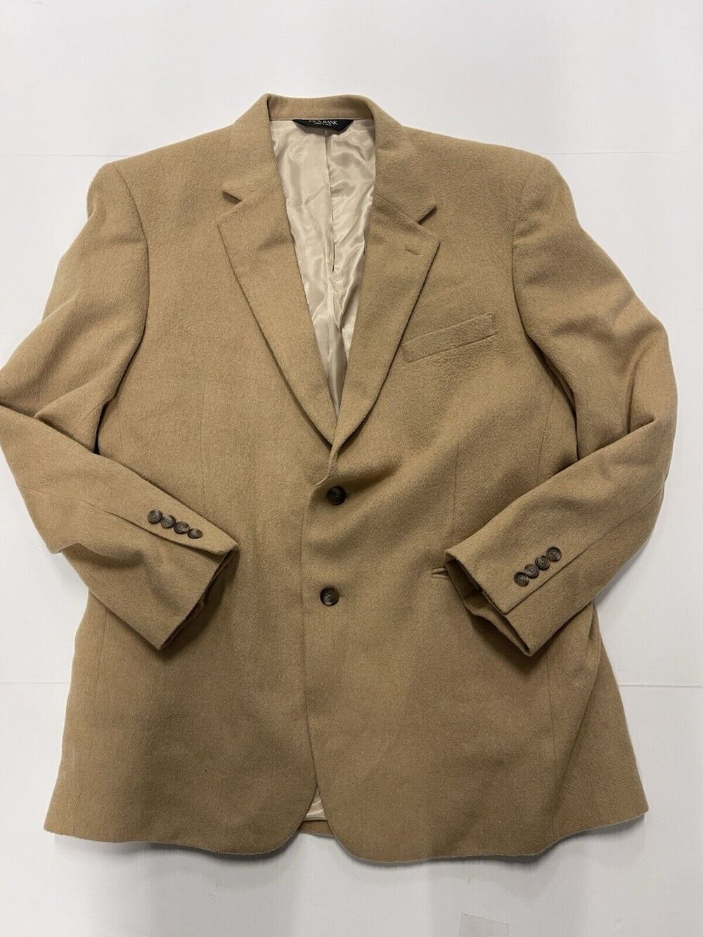 Jos A Bank 100% Cashmere Sport Coat Men 43R Blazer 2 Button Single Vent Camel